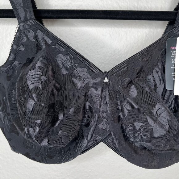 Wacoal Womens Black Awareness Underwire Full Coverage Bra 36DDD 85567 - Picture 3 of 8
